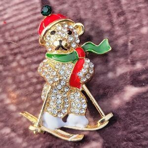Christmas Bear Brooch